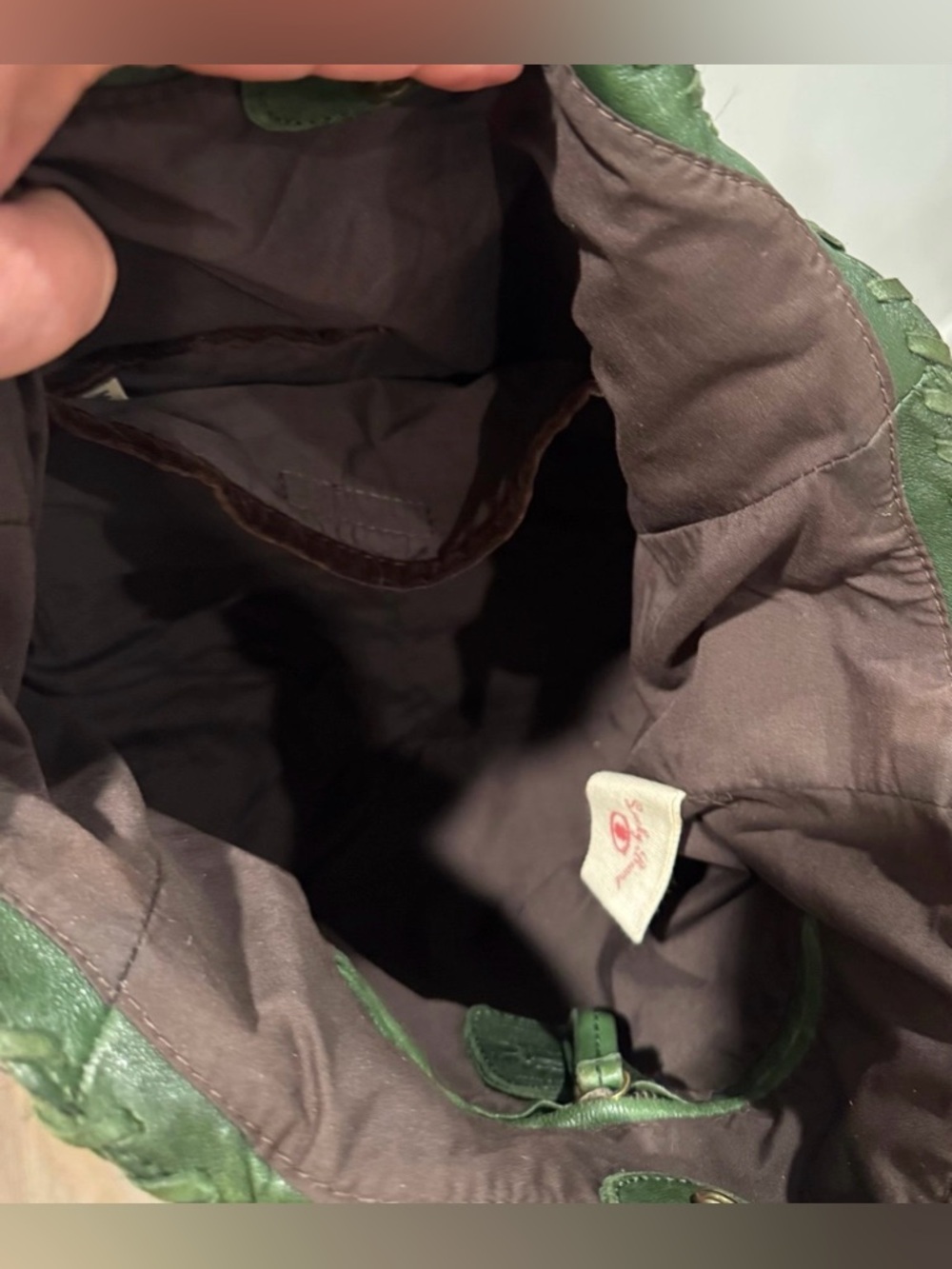 Lucky Brand Green Italian Leather Hobo! GUC!! - Picture 10 of 14